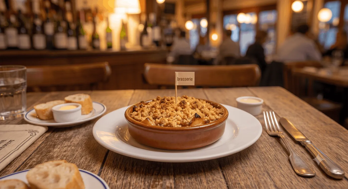 Notre spécialité : Le crumble aux pommes